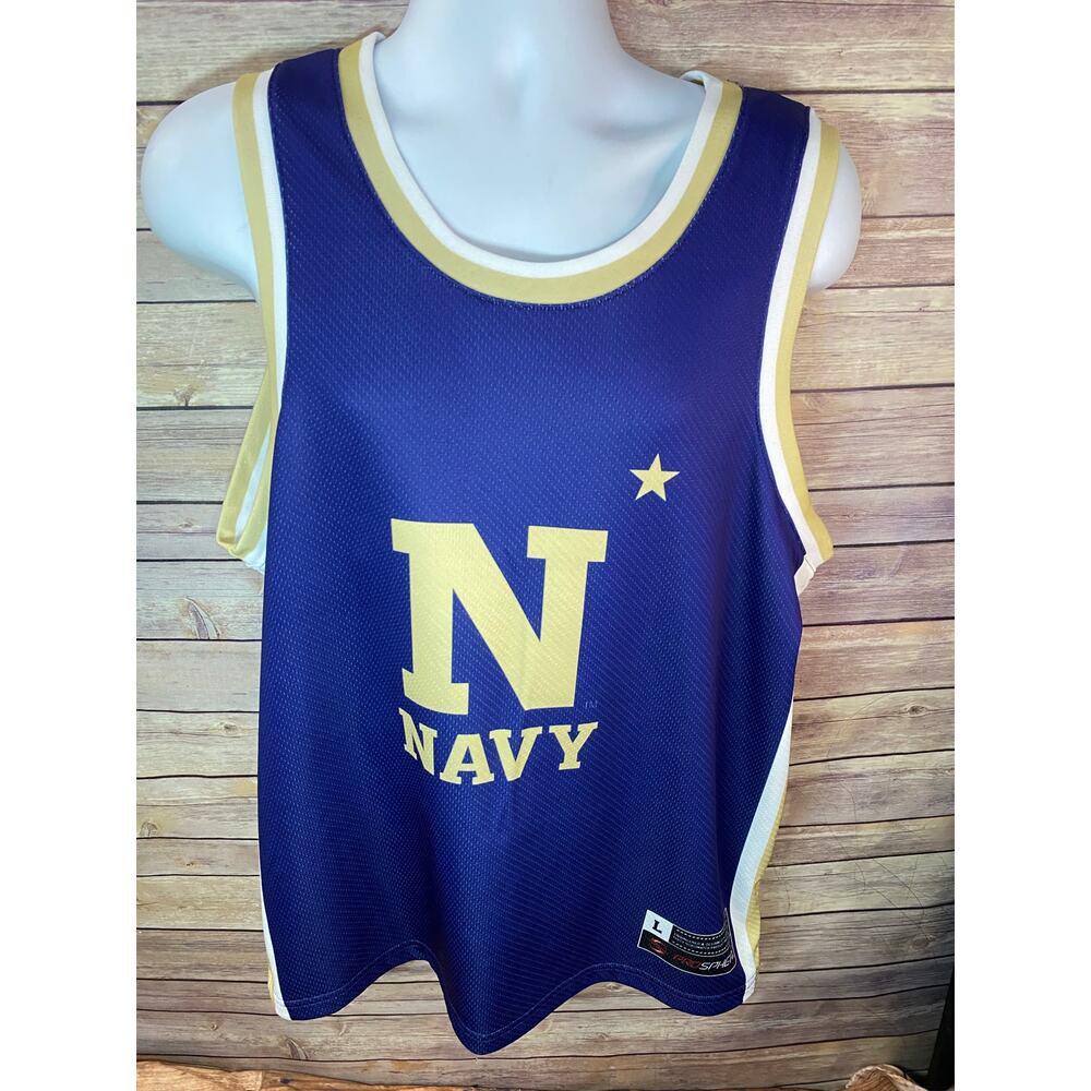 PROSPHERE Navy Blue & Gold Jersey — Men's Size Large Tank Top Sleeveless